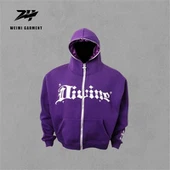 Bán buôn Logo Puff đầy đủ Zip Up Hoodei Puff